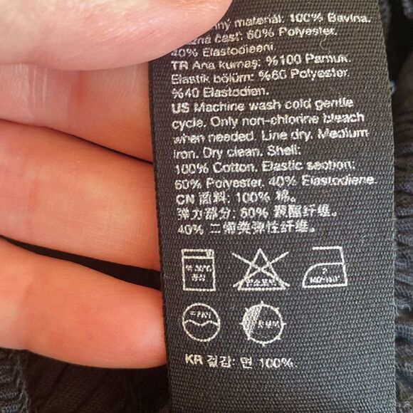 & Other Stories Black Smocked Puff Sleeve Mini Dress Size Small - Picture 7 of 12